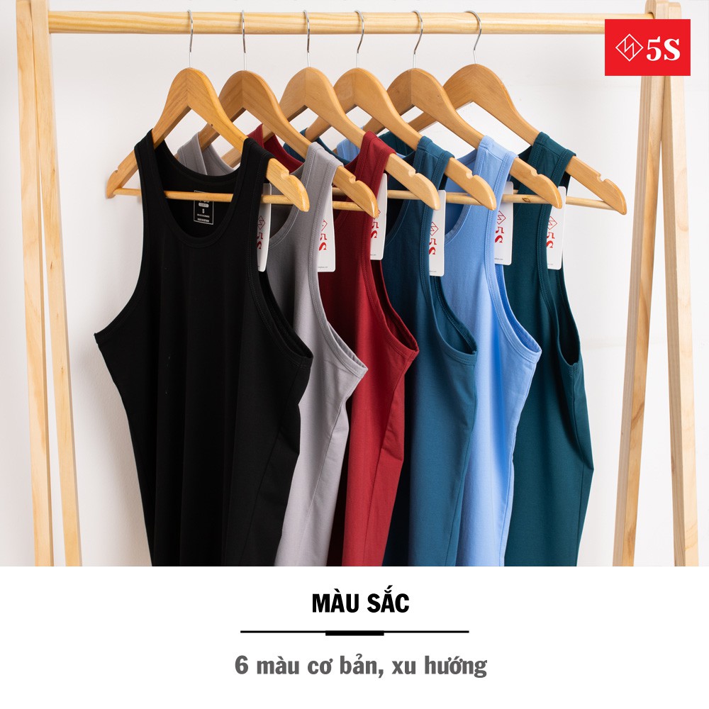 Áo Ba Lỗ Nam (Tanktop) 5S Dáng Thể Thao, Siêu Mát, Thấm Hút Mồ Hôi, Co Giãn Tốt (6 Màu) | BigBuy360 - bigbuy360.vn