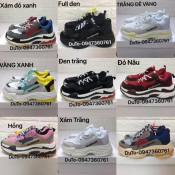 Giày thể thao triple S Full Đen size 36->43 NAM NỮ ; ! '