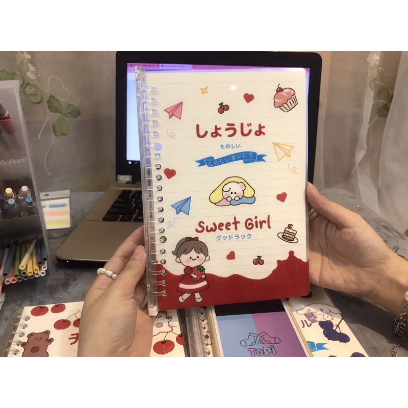 BIA SỔ REFILL - BÌA NHỰA DẺO- A5 20 CÒNG - CUTE