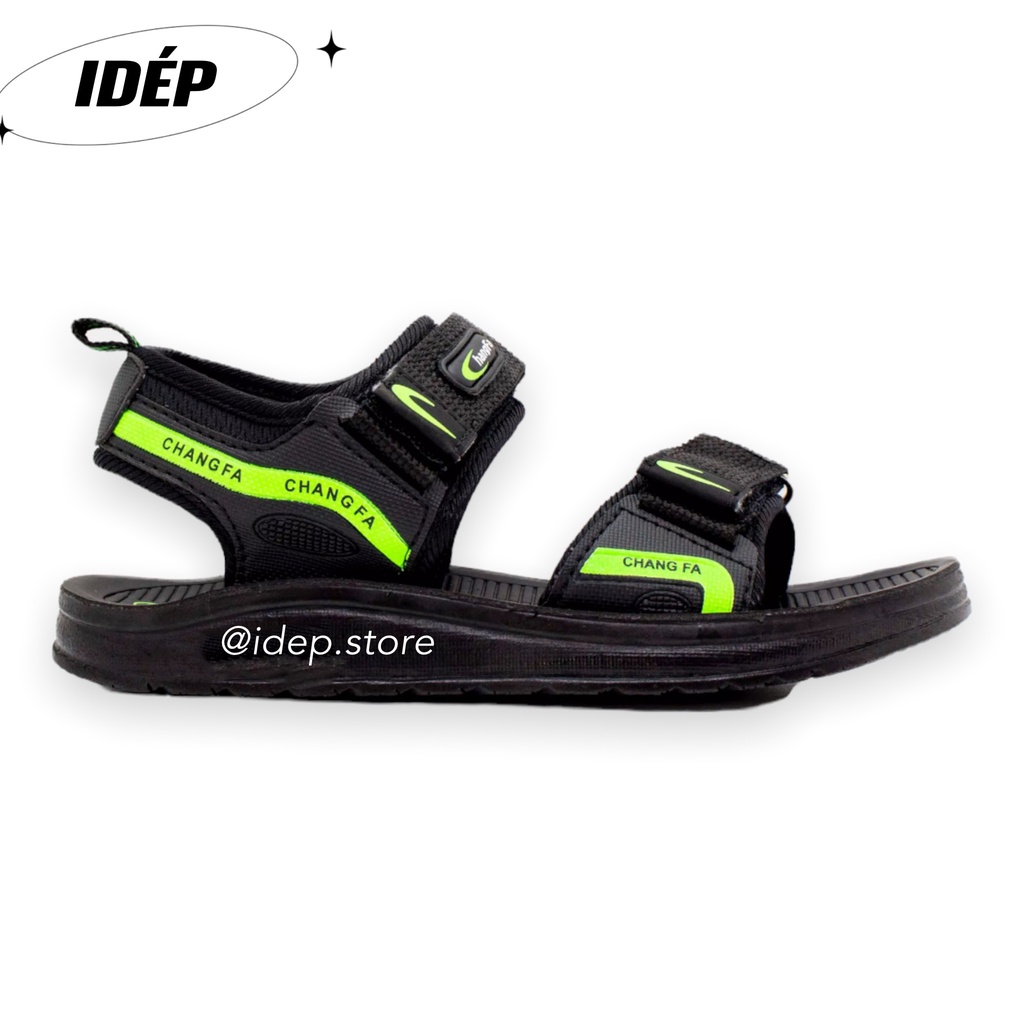 Giày sandal nữ quai ngang dán CHANGFA GL032, đế da PU đúc cao cấp siêu bền đi làm, đi học đi mưa 𝐢𝐃𝐄́𝐏