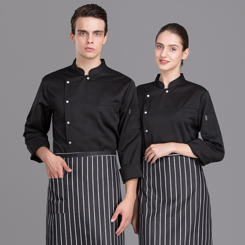 Đồng Phục Đầu Bếp Ba Tay Áo Ba Phần cotton Đơn Sắc Cho Nam Và Nữ Làm Bánh Ngọt Ngào Khách Sạn Cửa Hàng Tráng Miệng bakery bakery