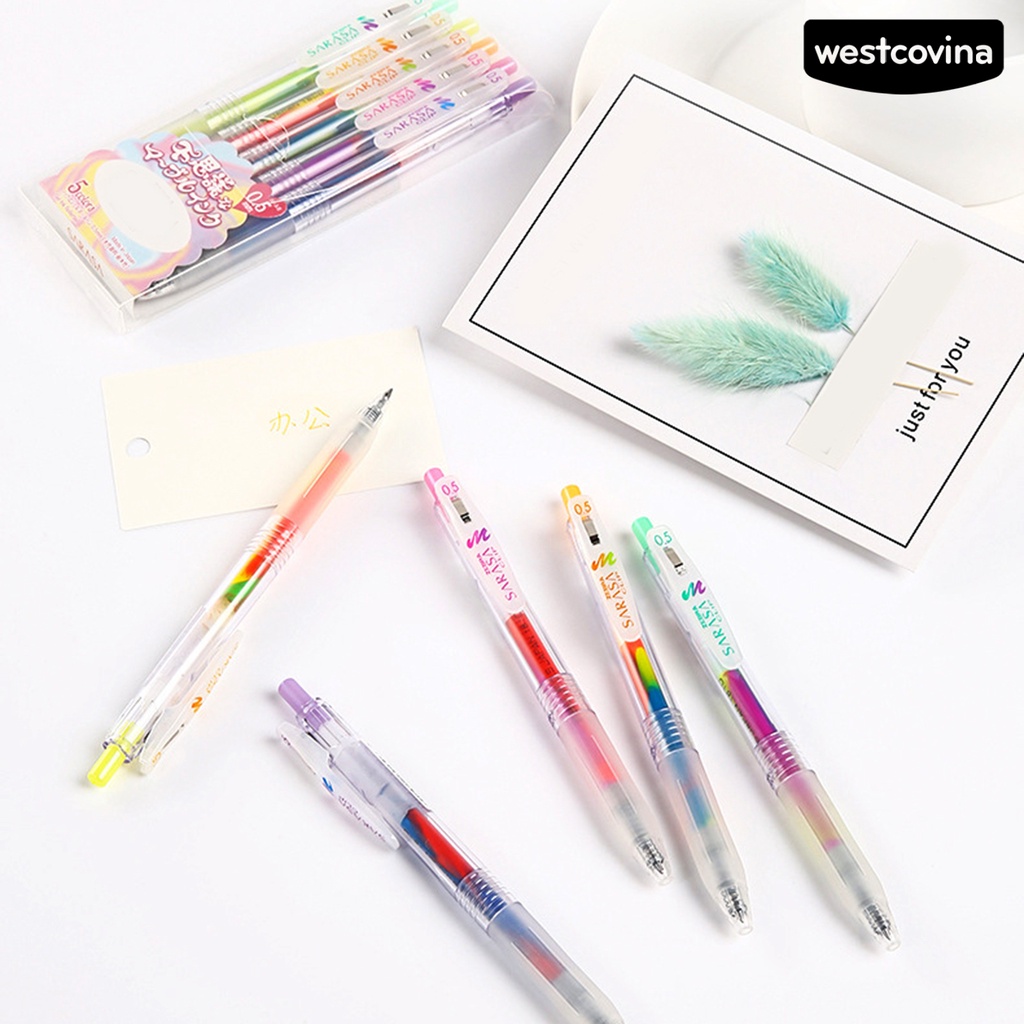 [Hot]✍Bút Mực Gel Ngòi 0.5mm Màu Sắc Cầu Vồng