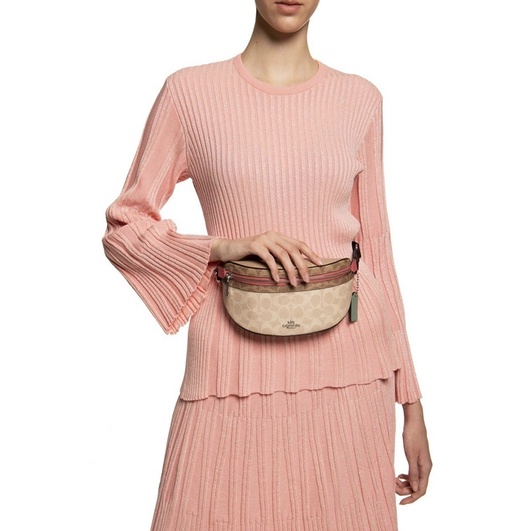 ‼️Rẻ nhất Shopee‼️Túi Bao tử COACH Bethany Belt Bag In Blocked Signature
