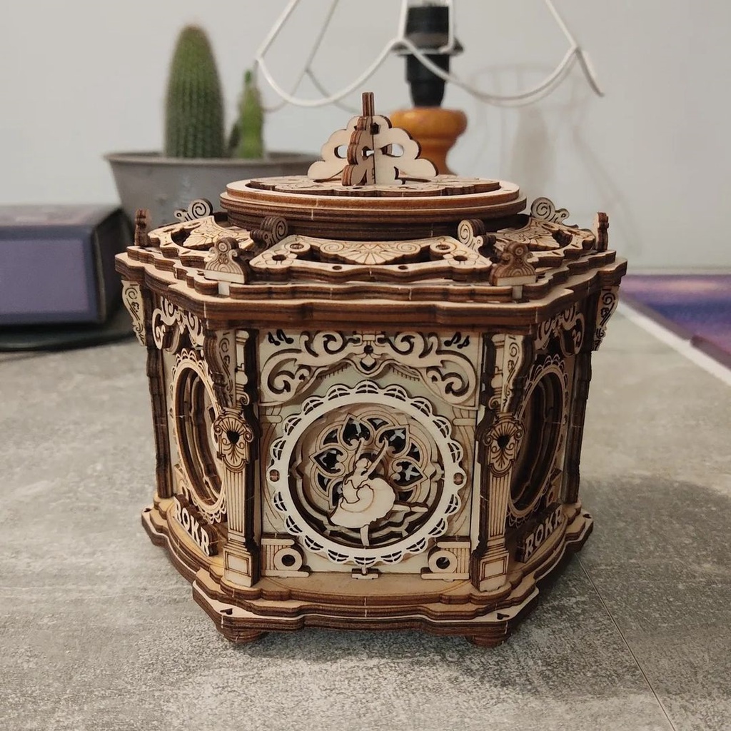 Mô Hình Gỗ 3D Lắp Ráp ROBOTIME ROKR Hộp Nhạc Khu Vườn Bí Mật  AMK52