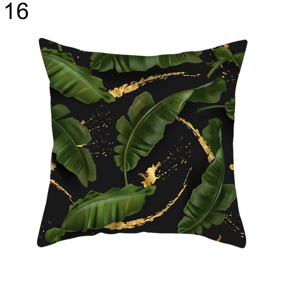 Vỏ gối sofa hình lá cây nhiệt đới xinh xắn dành cho trang trí