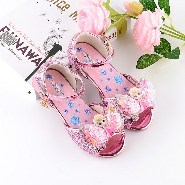 Giày sandal cho bé gái công chúa Elsa họa tiết đôi cánh thiên thần cho bé gái 2-10 tuổi
