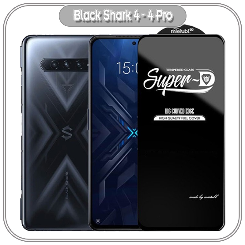 Kính cường lực Super D Xiaomi Black Shark 4 - 4 Pro Full viền Đen MIETUBL