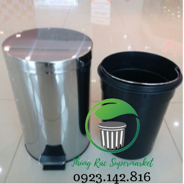 Thùng rác inox dạng đạp chân 3L/5L/7L/8L/12L/20L/30L