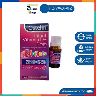 Vitamin D3 Drops Ostelin Úc dạng nhỏ giọt 2.4ml cho bé