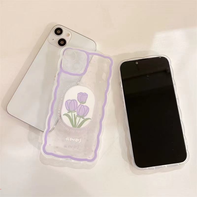 Ốp Điện Thoại TPU Dẻo Trong Suốt Họa Tiết Hoa / Trái Tim Dễ Thương Cho IPhone 11 12 13 Pro Max XR X XS Max 6 7 8 Plus