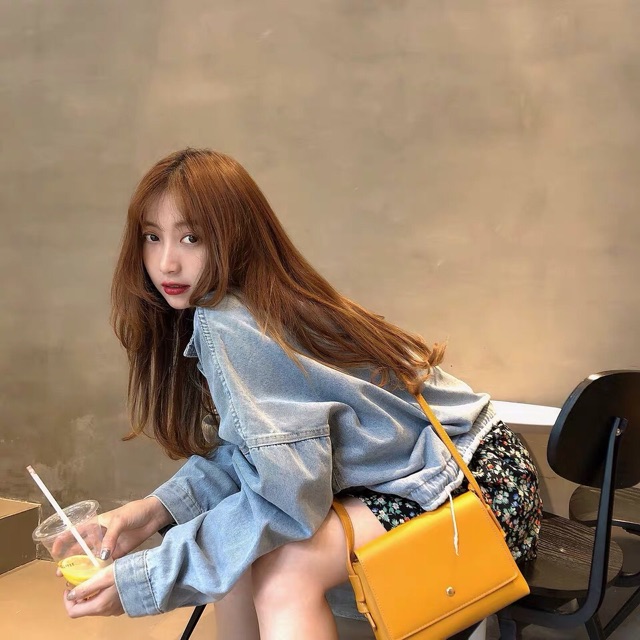 Áo khoác jeans mỏng có dây