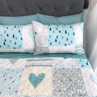 Bộ ga gối 100% cotton satin nhập Hàn quốc