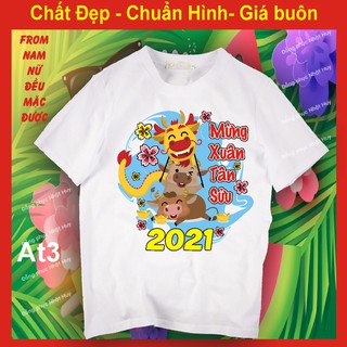 Áo tết AT3,Chất đẹp, đủ size, đủ mẫu, áo gia đình chơi tết, lixi lì xì, áo tết 2021,chúc mừng năm mới,cung chúc tân xuân