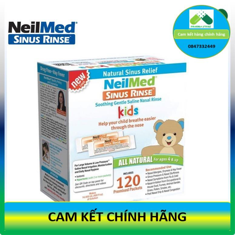 Hộp 120 gói muối rửa mũi trẻ em NeilMed Sinus Rinse Pediatric 120 sachets! !