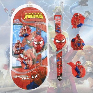 Set đồng hồ điện tử Spiderman SIÊU HOT hiện nay 1 sản phẩm nhưng có thể thay đổi mặt đồng hồ thành 4 kiểu