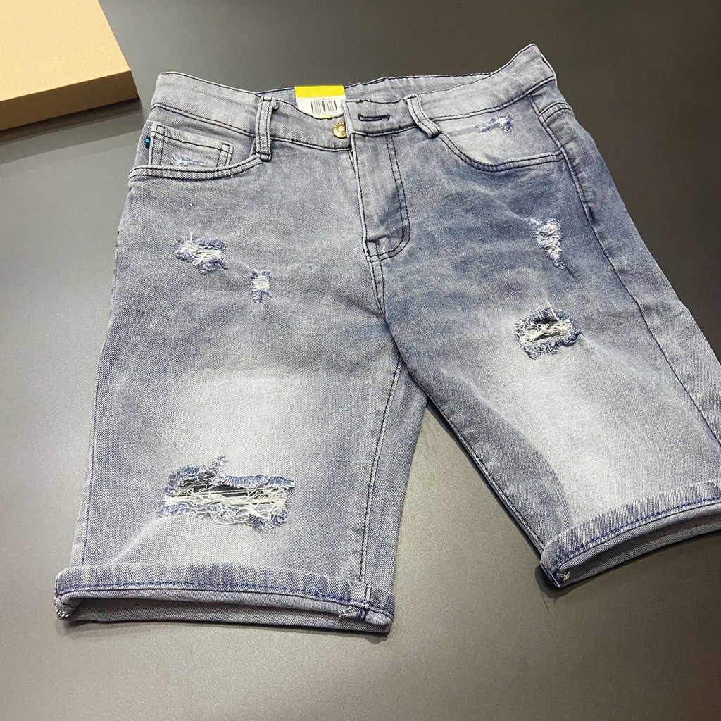 Quần short jean nam Gấu 194 vải jeans bò co dãn, mềm mịn form slimfit 228 | BigBuy360 - bigbuy360.vn
