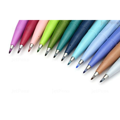 Bút viết thư pháp/Calligraphy Pentel brush Sign pen-fude touch- Bảng màu Pastel mới
