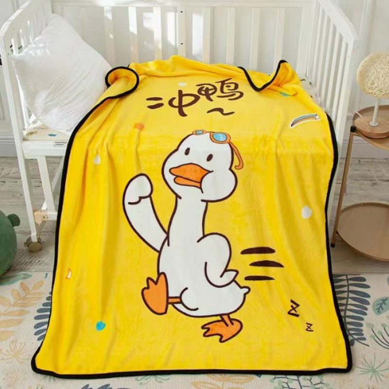 Chăn lông tuyết nhung mềm mịn đa năng cho bé kích thước 100x140 cm