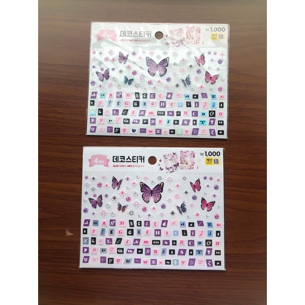 Hình dán/sticker trang trí Daiso Hàn Quốc