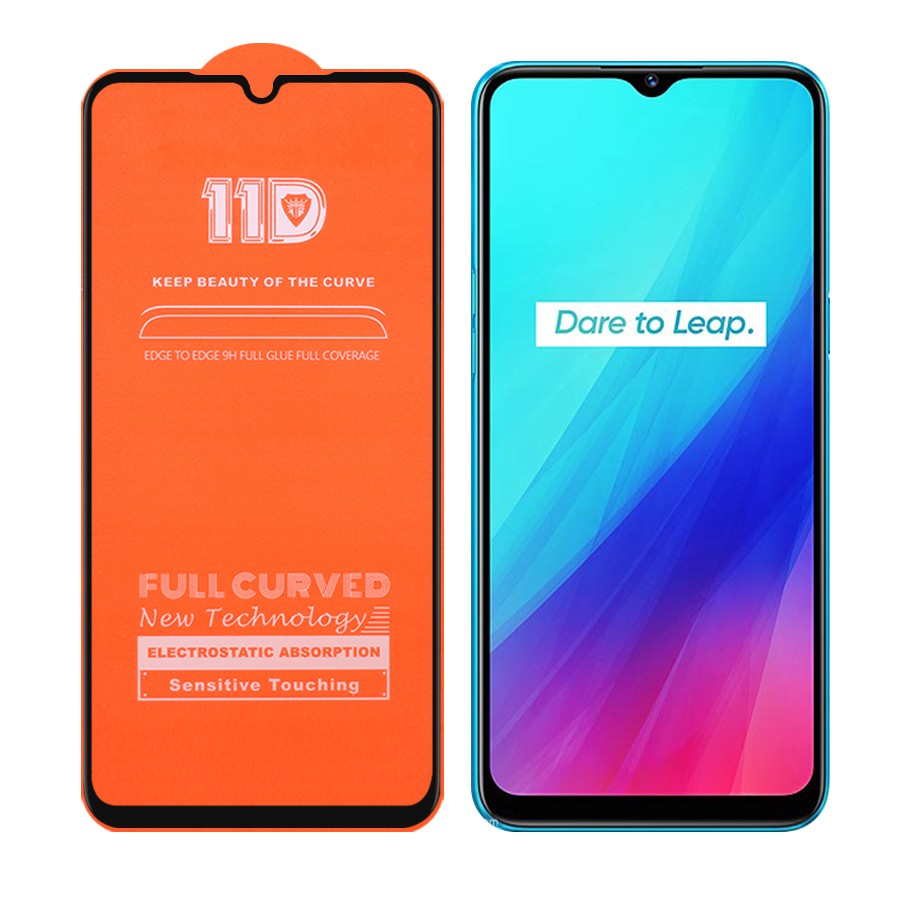 Kính Cường Lực 11D Xiaomi Realme C3 Full Màn Đen MIETUBL