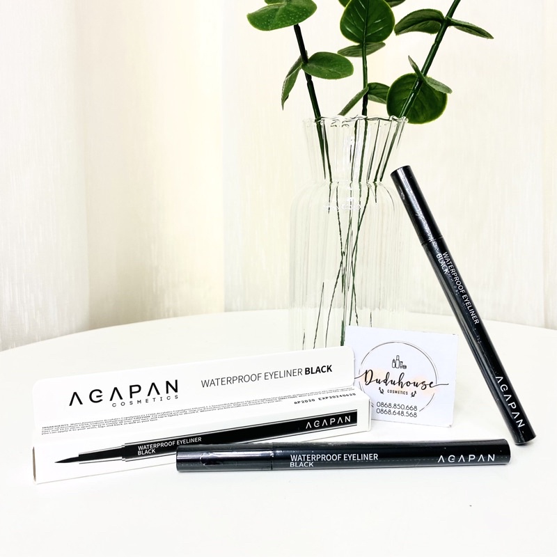 Kẻ mắt dạ không lem, không trôi Agapan Waterproof Eyeliner Black