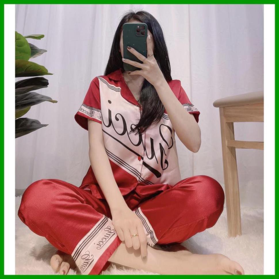 [FreeShip] Bộ Đồ Pijama- Bộ Lụa Satin Mặc Nhà Hàng Cao Cấp Loại 1