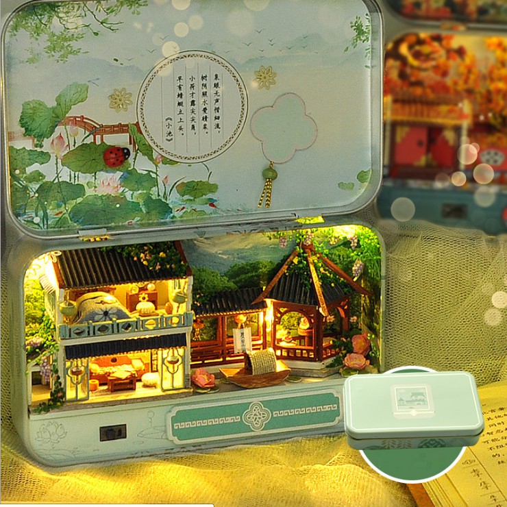 Mô hình nhà DIY Doll House Four-Hour Landscape Box TH5 - TH8 Kèm Bộ dụng cụ và Keo dán