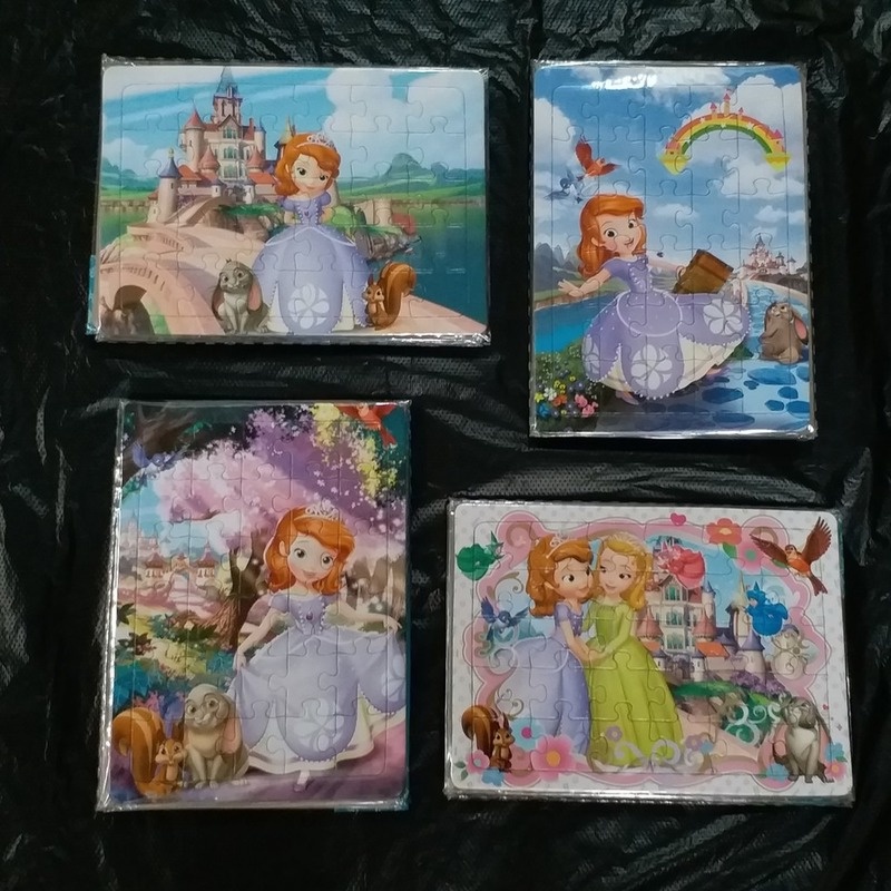 Bộ ghép hình 30 mảnh hình công chúa Frozen / Poli / Pony hoạt hình với 14 mẫu làm quà tặng cho trẻ em