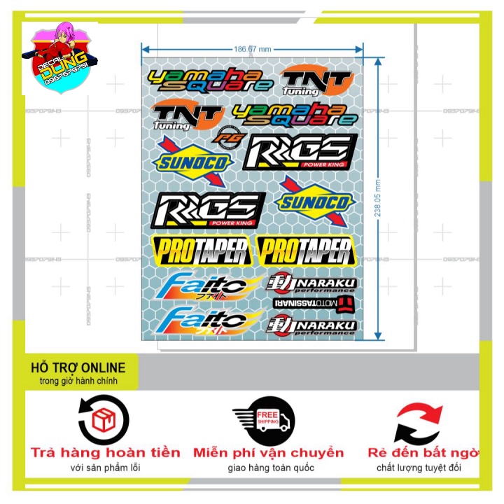 LOGO STICKER FAITO GRS 02 - DUNG DECAL