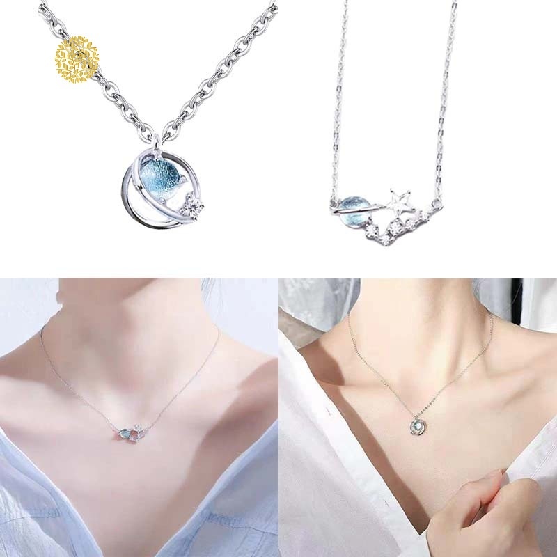 Vòng cổ Kim Loại Mặt Hình Chìa Khóa Và Hành Tinh Độc Đáo