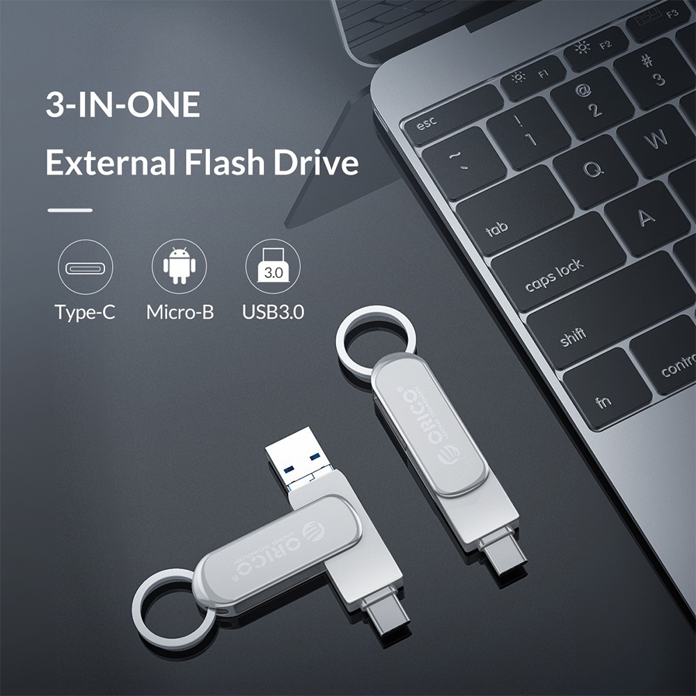 ORICO Đĩa U ba trong một Type-C MicroB USB3.0 32G 64GB | BigBuy360 - bigbuy360.vn