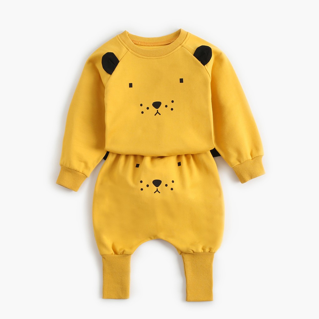 Set Trang Phục Sanlutoz Thời Trang Mùa Thu Cho Bé In Hình Sư Tử