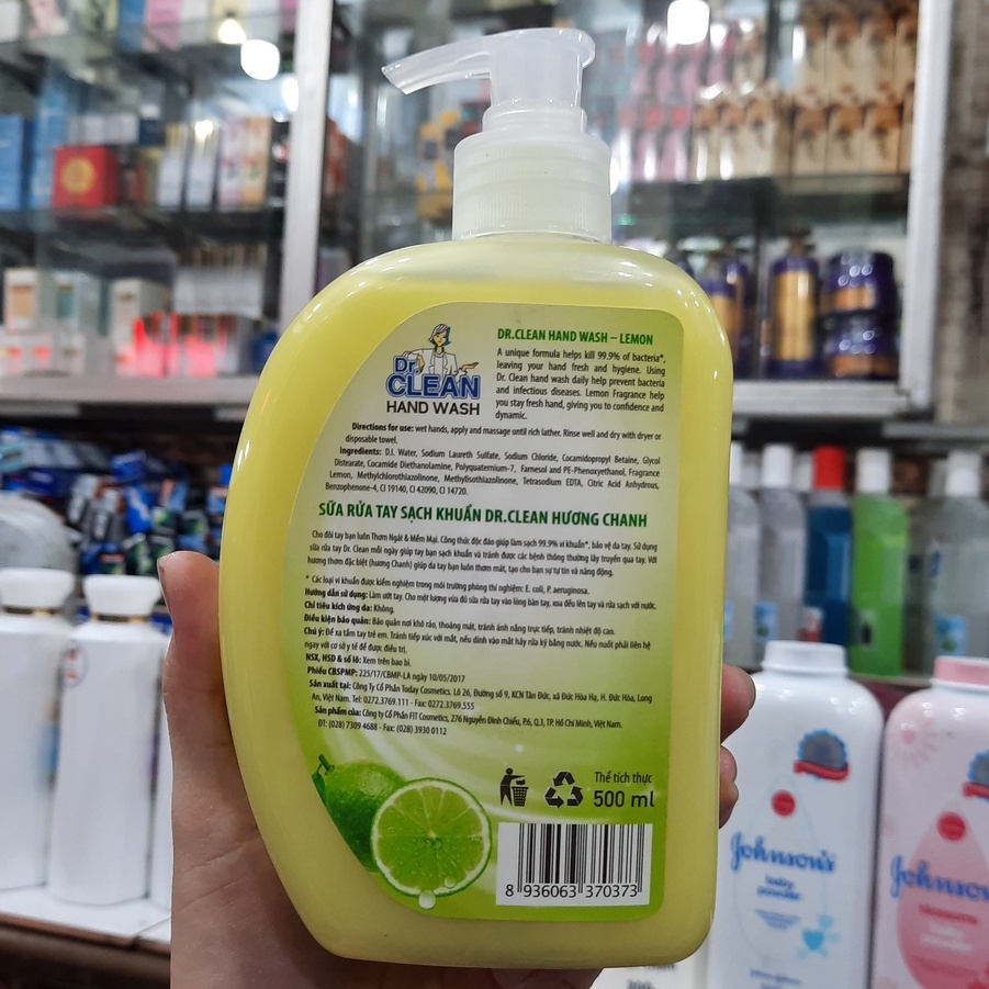 Sữa Rửa Tay Dr. Clean - Chanh 500ml