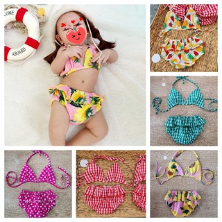 Bikini họa tiết màu sắc cho bé sơ sinh 3-12kg