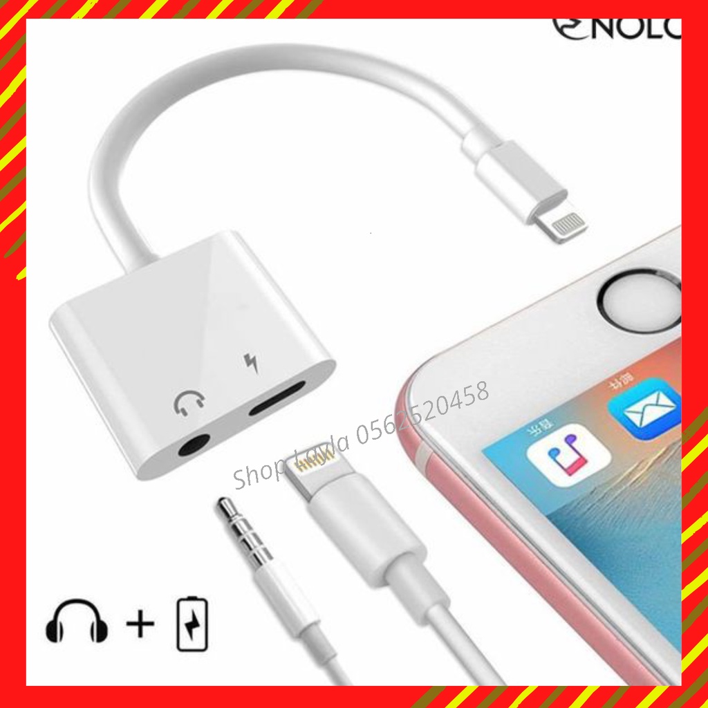 💠CAO CẤP💠 Cáp chuyển đổi cổng IPsang Jack tai nghe 3.5-Cáp chuyển đổi tai nghe cho ip
