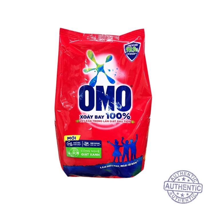 Bột giặt Omo Xoáy Bay Vết Bẩn Công Nghệ Giặt Xanh 1.2 Kg