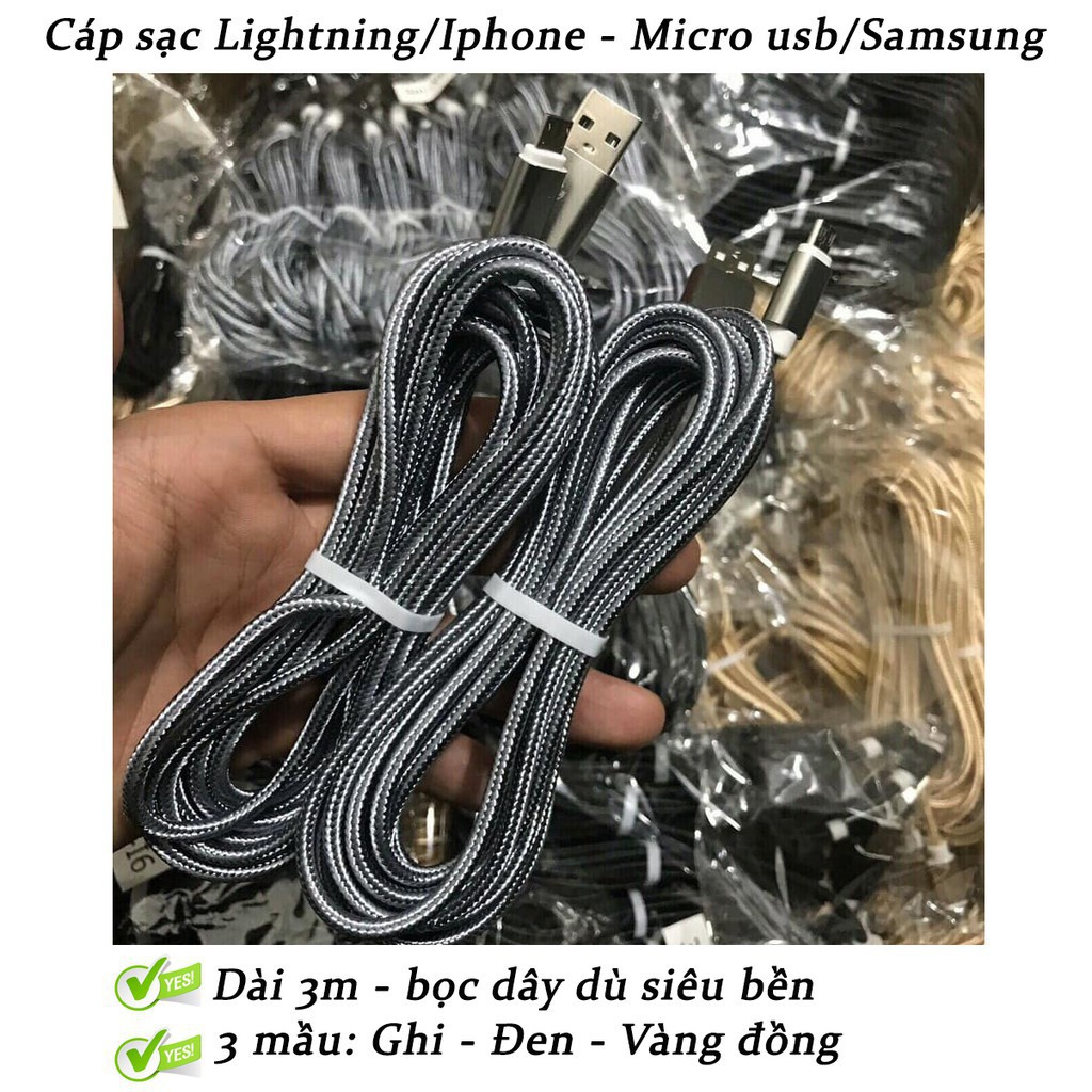 CÁP SẠC DÙ DÀI 3M