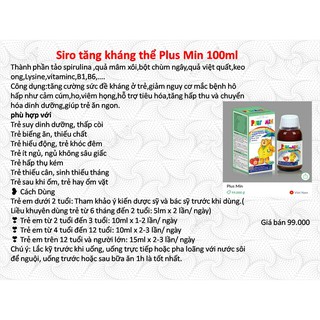 Siro tăng sức đề kháng plusmin