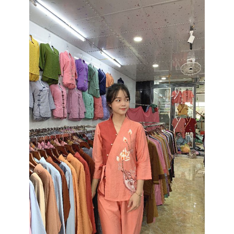 #đồ bộ đi chùa#đồ phật tử#phối nơ