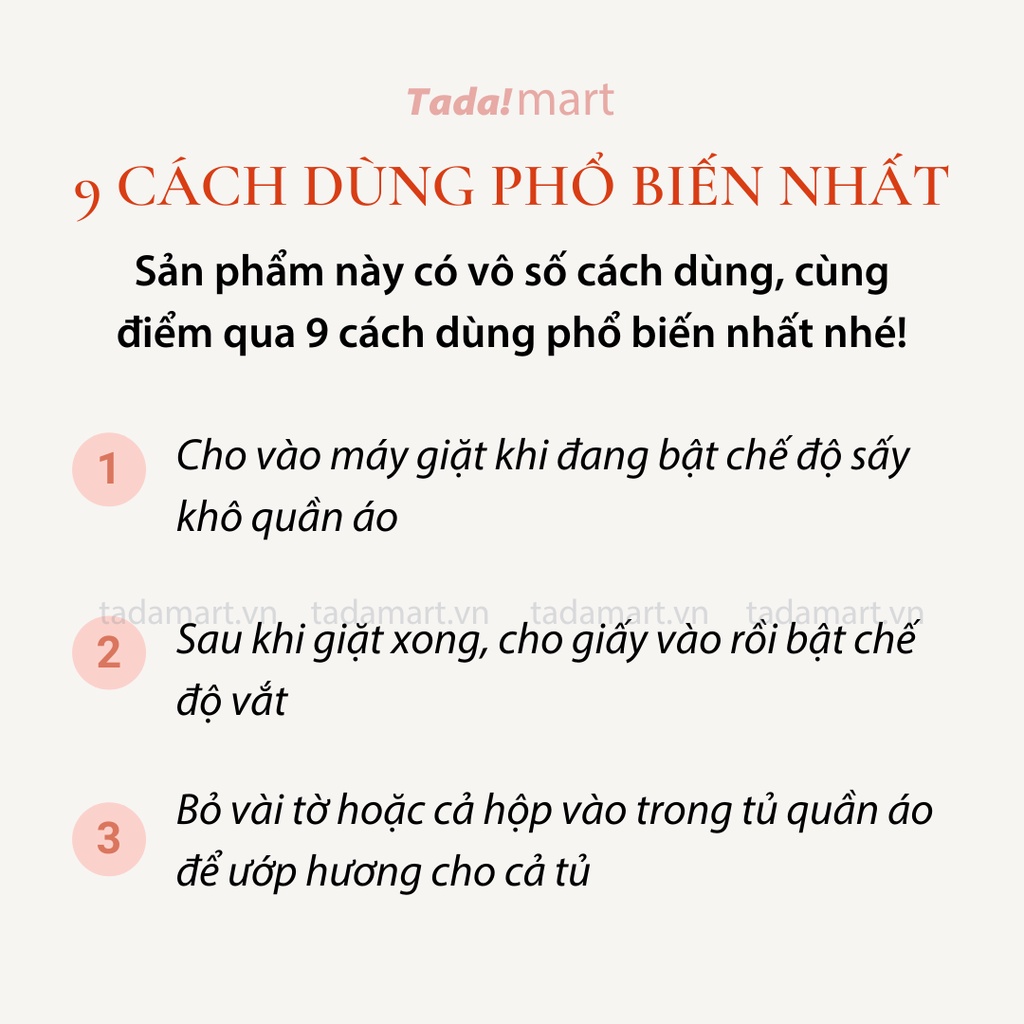 [TÁCH LẺ] Giấy Thơm Quần Áo 4 IN 1 Bounce Mỹ