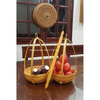 Bộ quang gánh mini đựng hoa quả thờ thần tài giá rẻ