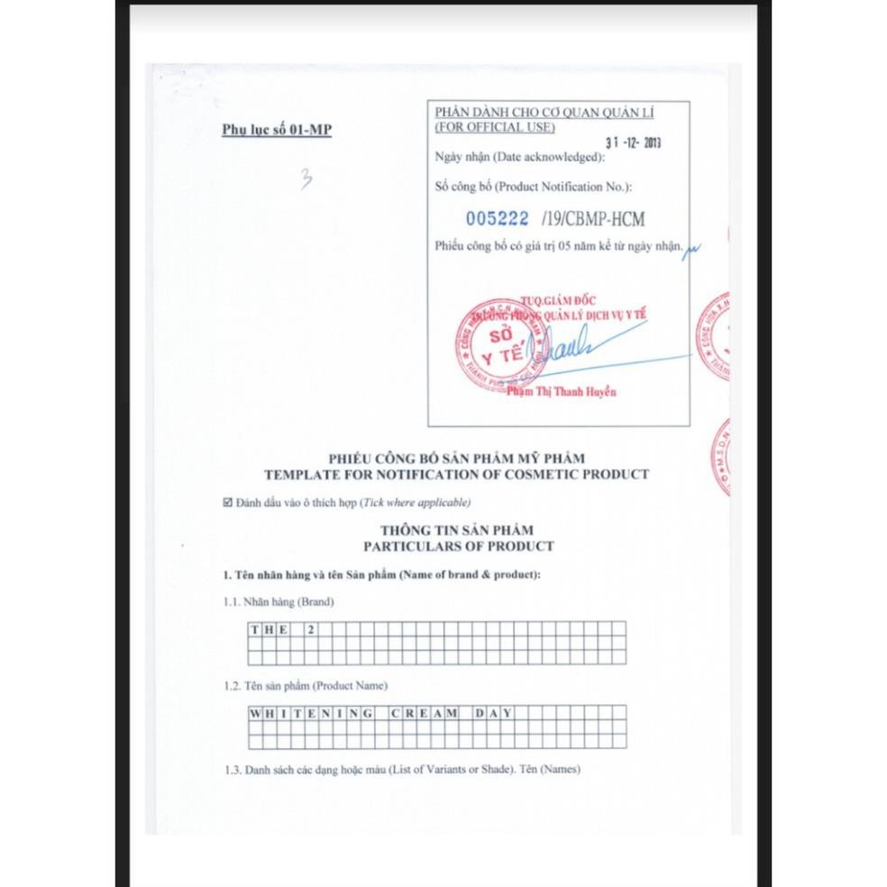 Kem dưỡng da ban ngày THE 2 - Siêu mềm mịn, thẩm thấu, nâng 1-2 tone sau khi thoa, đẹp da chỉ sau 3 tháng_ ĐVYĐ | BigBuy360 - bigbuy360.vn