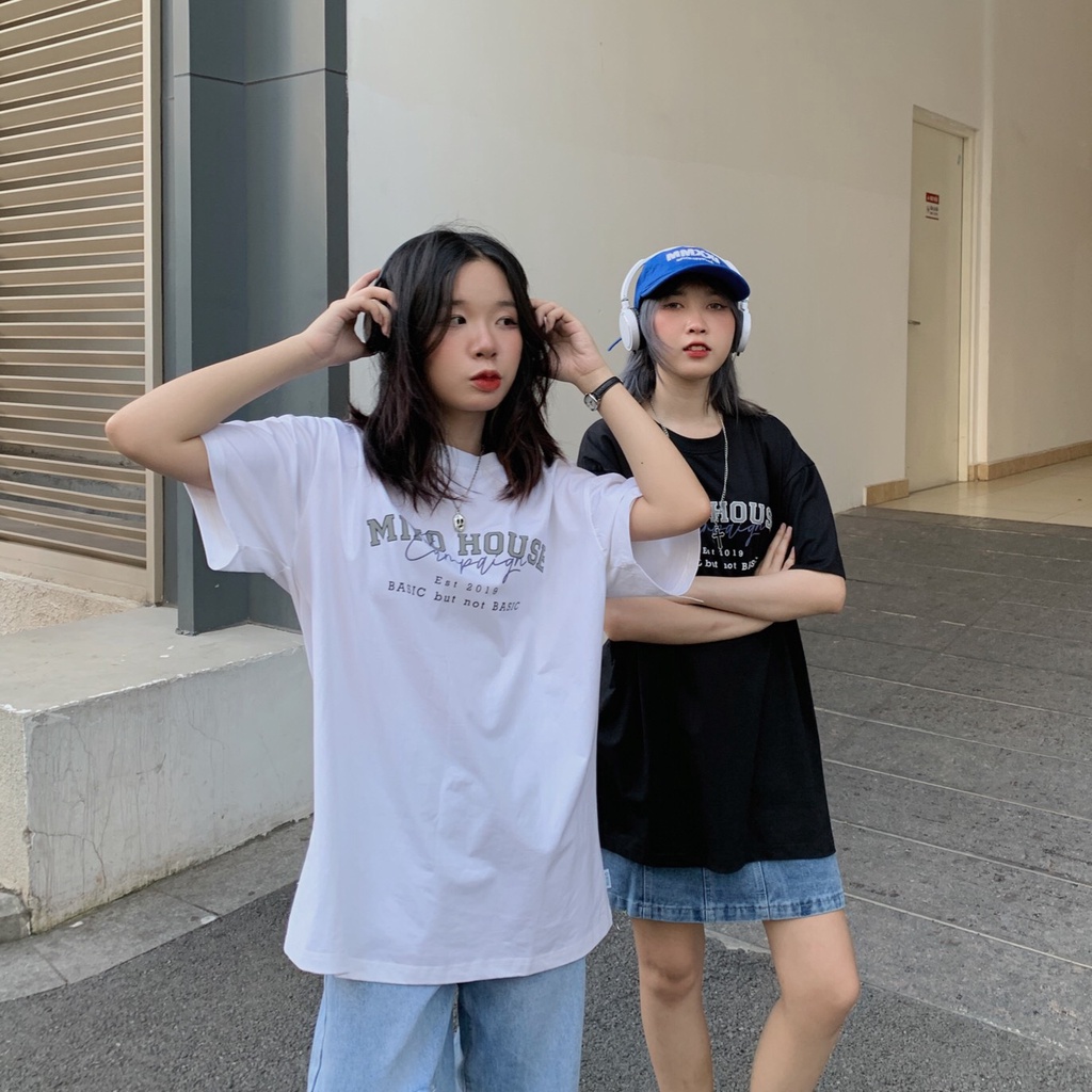 Áo thun cotton form rộng 2019 basic Miho house