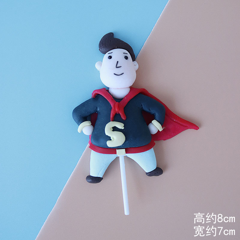 Phụ Kiện Trang Trí Bánh Hình Chữ &quot;Super Dad Hold Baby&quot;