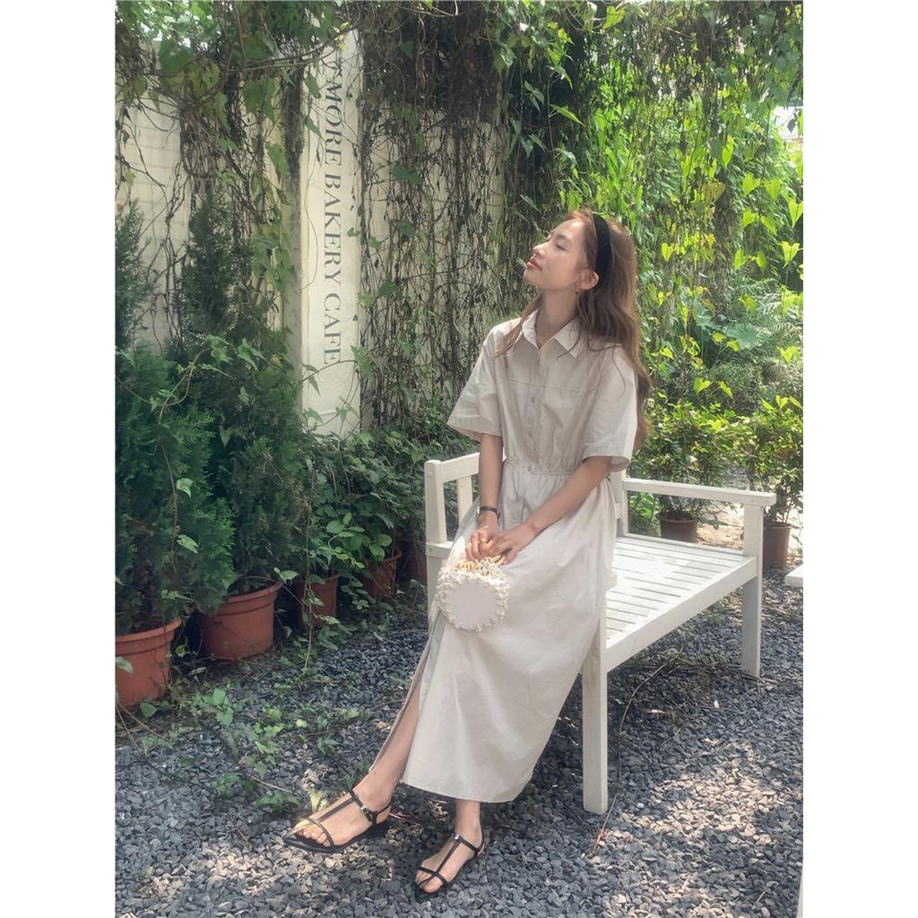 Đầm Thun polo Tay Ngắn Màu Sắc Đơn Giản 63632