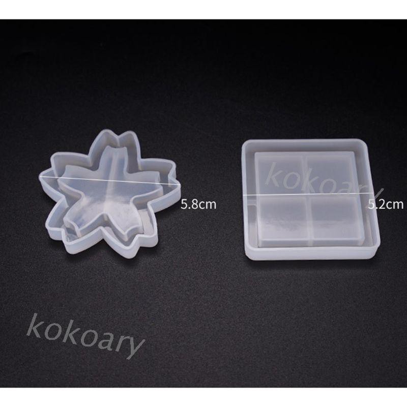 Khuôn Silicone Hình Hoa Tuyết / Tròn / Vuông Dùng Làm Trang Sức Thủ Công