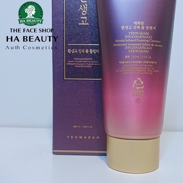 Sữa rửa mặt cấp ẩm chống lão hóa sạch sâu The Face Shop Yehwadam Hwansaenggo Serum Infused Foaming Cleanser 150ml