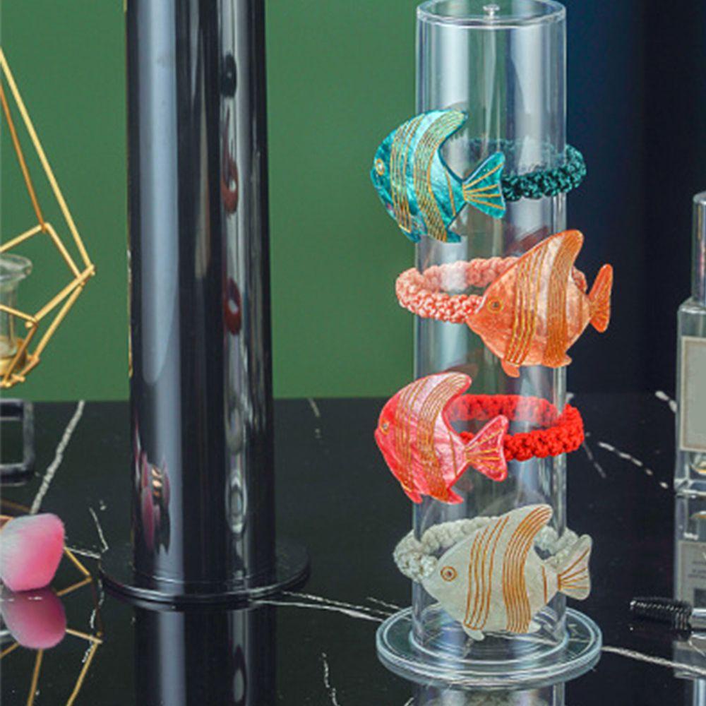 Giá Đỡ Trưng Bày Nhẫn / Dây Buộc Tóc Hình Trụ Bằng Acrylic Trong Suốt