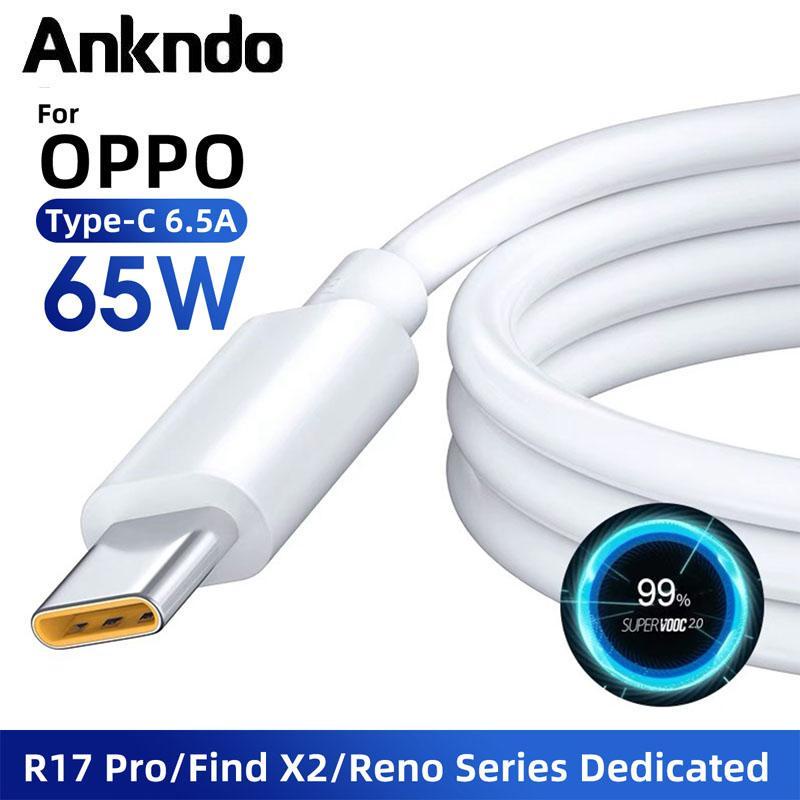 Cáp sạc nhanh ANKNDO 6.5A / 65W cho OPPO R17 Pro / OPPO Find X2 Pro / OPPO Reno 4 Pro