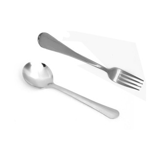 Bộ muỗng súp tròn kèm nĩa inox 340 AntaCook cao cấp